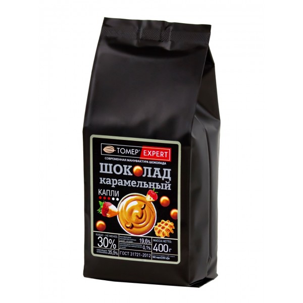 Шоколад Карамельный 30% в каллетах (каплях) - Томер Эксперт 400гр